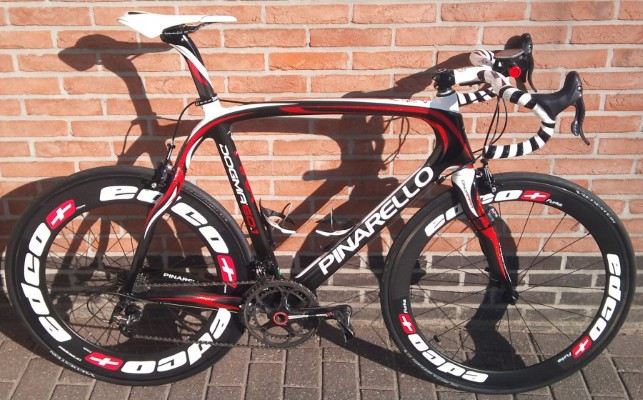 Pinarello Dogma, Campa Super Record, Edco wielen Pinarello Dogma, Campa Super Record, Edco wielen